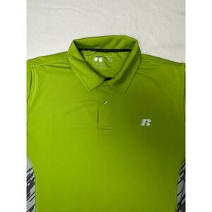 Russell Athletic Dri Power 360 Kids‎ Polo Shirt Green Gray Size XL
